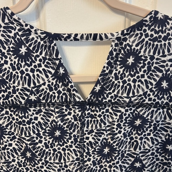 T by Talbots Women’s (S) Blue White French Terry Stretch cotton Shift Dress - Picture 5 of 9